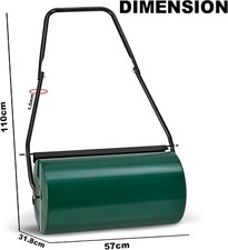 46L Manual Roller Heavy Duty Green Garden Lawn Roller Water Sand Filled Grass