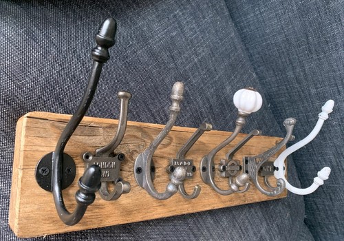 Cast iron coat hooks - cast,