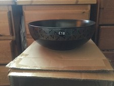 Brand New Next Black Metallic Print Bowl