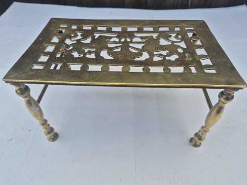Antique engraved pierced brass - pierced,