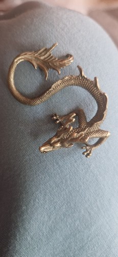 Vintage chinese brass dragon - vintage,