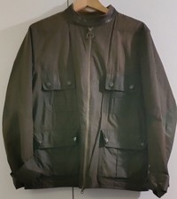 Barbour X Steve McQueen Chico Wax Waterproof Jacket Coat Size Large MWX0797OL71