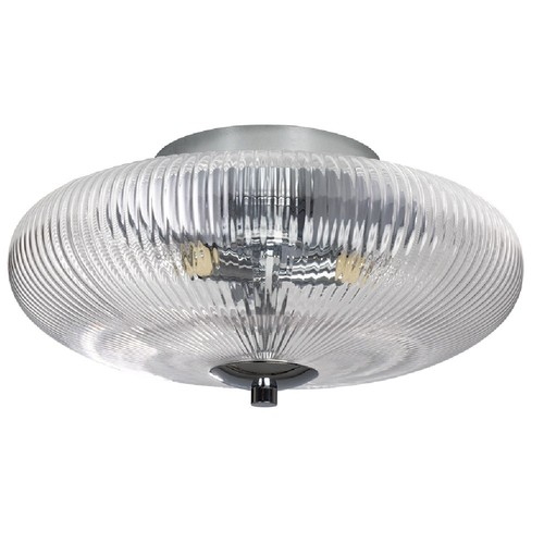 Polished chrome ribbed glass - ribbed,