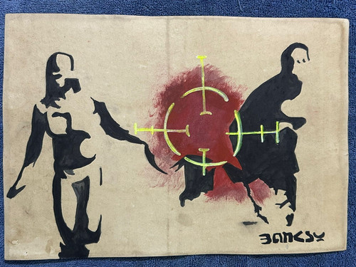 Banksy drawing and - banksy,