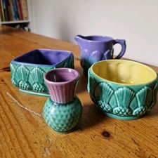 Vintage Govancroft Highland Ware Milk Jug 2 Sugar Bowl Vase Job Lot Bundle