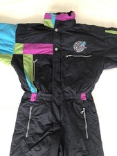 Vintage 80’s men’s    Black All In one Ski Suit Sz Chest 42” #329