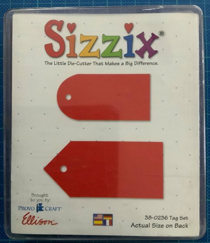 Sizzix red originals gift tag - red,
