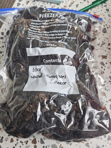 100g washed zwartbles sheep - 100g,