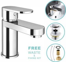 New Waterfall Bathroom Taps Chrome Basin Mixer Bath Filler Shower Deck Tap Sets