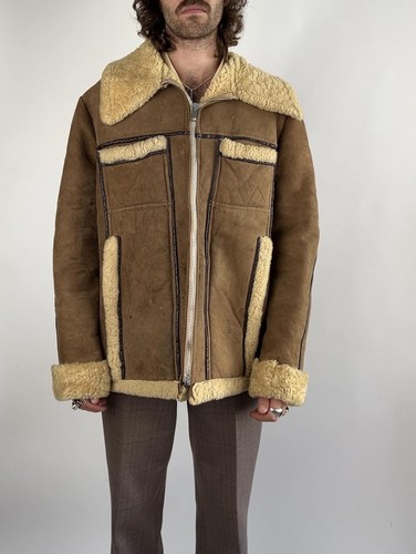 Vintage 70s aviator sheepskin - 70s,