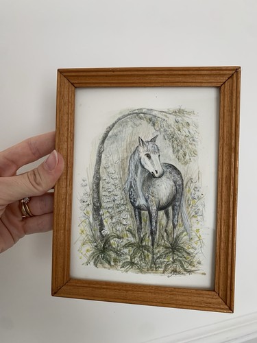 Vintage signed original horse - vintage,