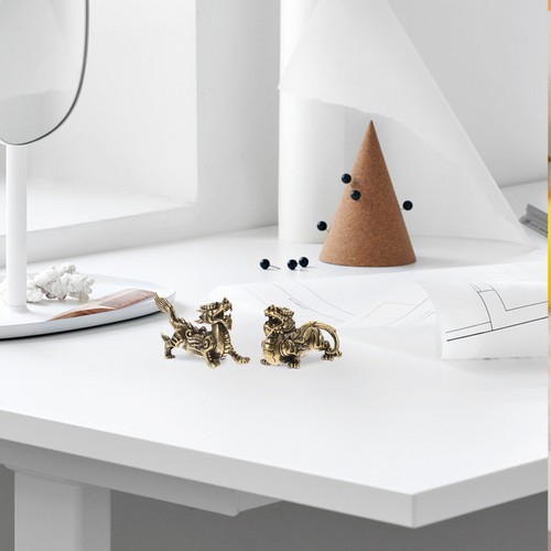 2pcs brass kylin ornamental - brass,