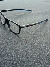 Tommy Hilfiger Matt Blue Square Eyeglasses Unisex Stylish Frames
