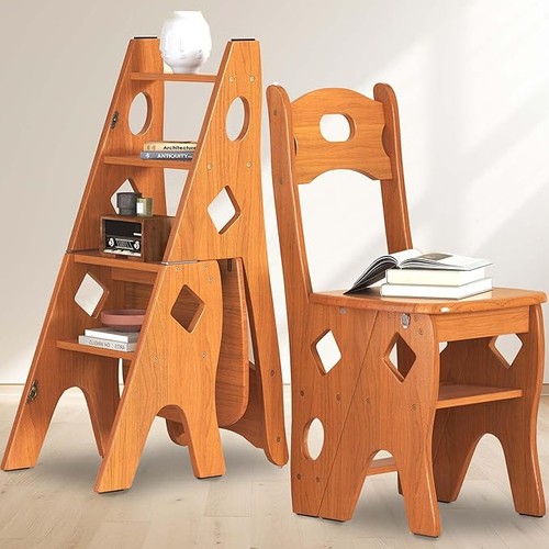 Folding wooden library - folding, step