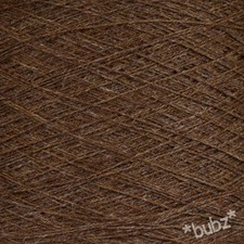 BRITISH SOFT PURE LAMBSWOOL 2 3 PLY 450g CONE KNITTING WOOL YARN BULRUSH BROWN