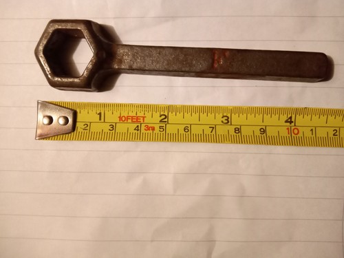 Vintage cast iron - cast, hexagonal