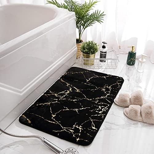 Soft absorbent bath mat with - bath,