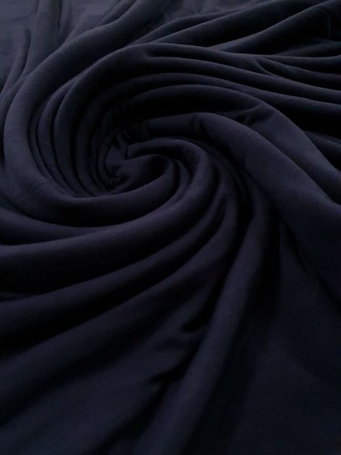 Plain black viscose elastane - plain,