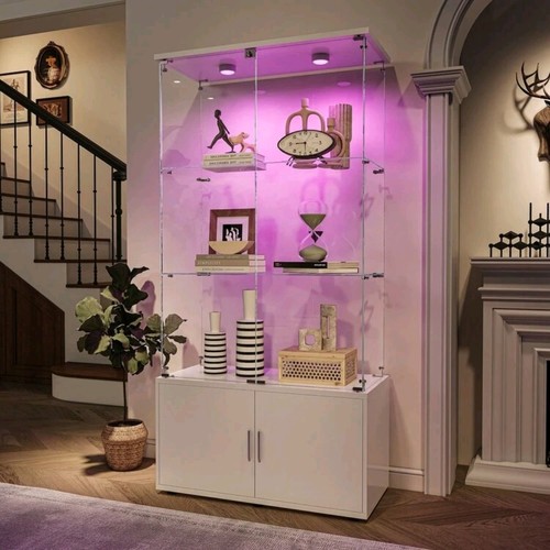 Doors glass display cabinet - 4,