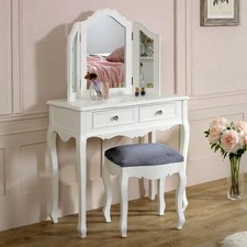 White dressing table stool
