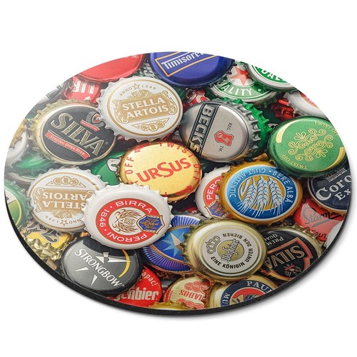 Round mouse mat beer - round,