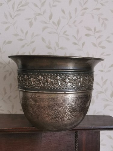 Antique metal planter - antique,