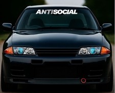 Large Antisocial JDM Sticker Decal Car Window Windscreen Drift Anti Social