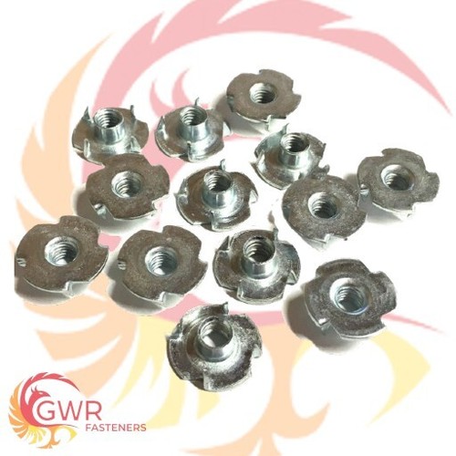 Four pronged nuts - nuts, captive