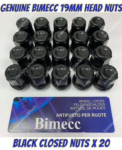 Alloy wheel nuts black - nuts, bimecc