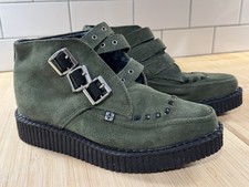 T.U.K. Shoes W5 Green Suede