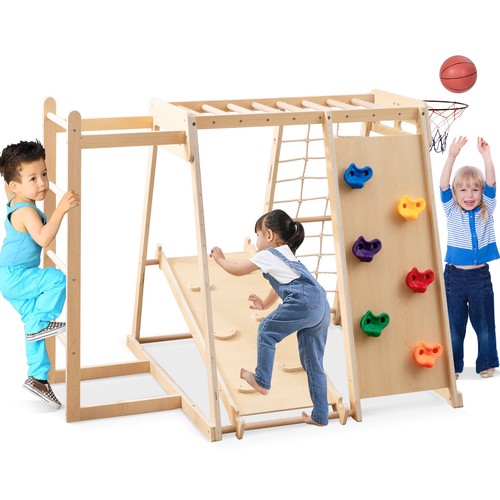Jungle gym with slide - jungle,