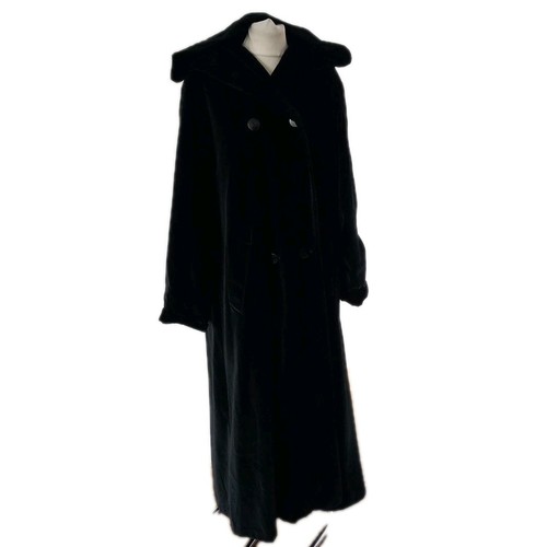 Vintage cotton velvet - cotton, black