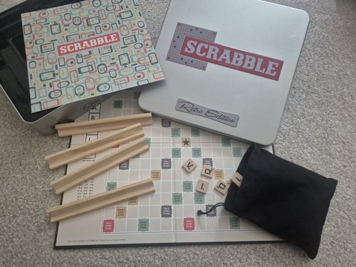 Scrabble retro edition - scrabble, tin
