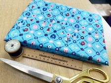 FABRIC REMNANT - Aqua Blue &