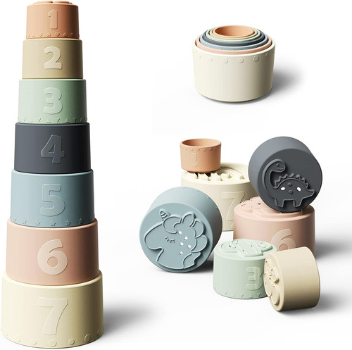 Moonkie baby stacking cups toy - moonkie,