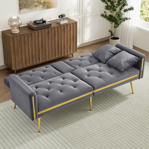 Seater velvet sofa bed - sofa,