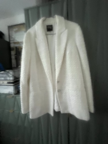 Ladies white boucle river - boucle,