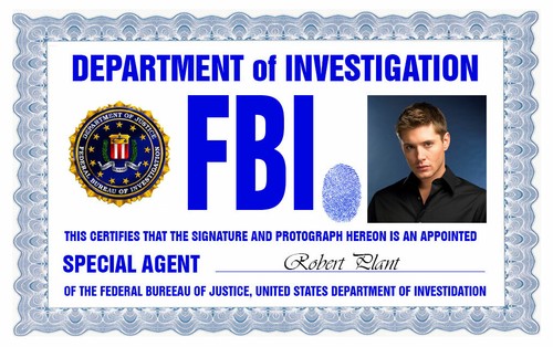 Supernatural dean fbi badge - dean,