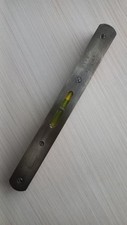 Vintage British 8” Spirit Level Wooden With Brass Coloured Top Warranted Correct