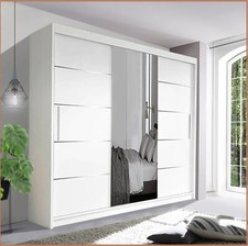 Sliding wardrobe with mirror - with,