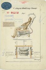 Home Wall Art Print - Vintage Patent Plan - C SINGER ROCKING CHAIR -A4,A3,A2,A1