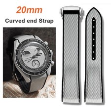 Curved End 20mm Silicone Strap