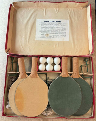 Vintage table tennis set with - vintage,
