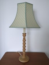 Vintage Laura Ashley Table Lamp Shade Wooden Barley Twist 80s 90s
