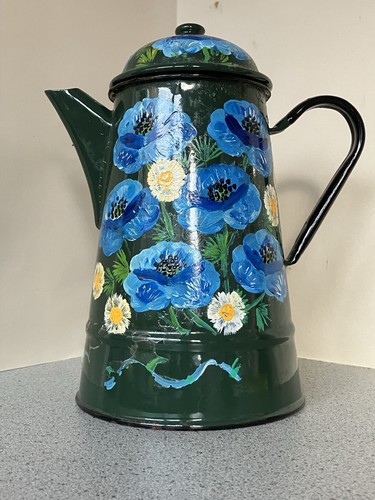 Vintage green hand painted - green,
