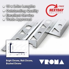 5x SILVER TILE TRIMS 2.5