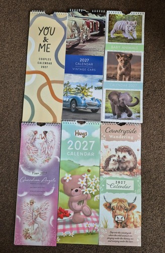 2027 slim wall calendar hugs