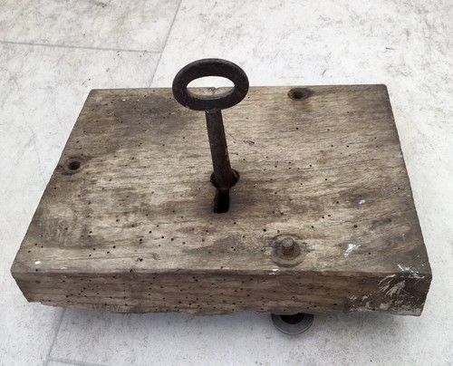 Antique wooden stock - wooden, lock