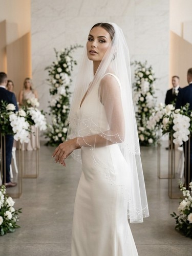 Veil bridal ivory elegant - ivory, 2