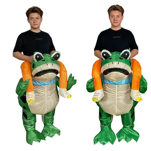 Frog ride inflatable - frog, on